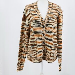 Urban Outfitters Space Dye Stripe Relaxed Cardigan Grunge Indie Sleaze Boxy M